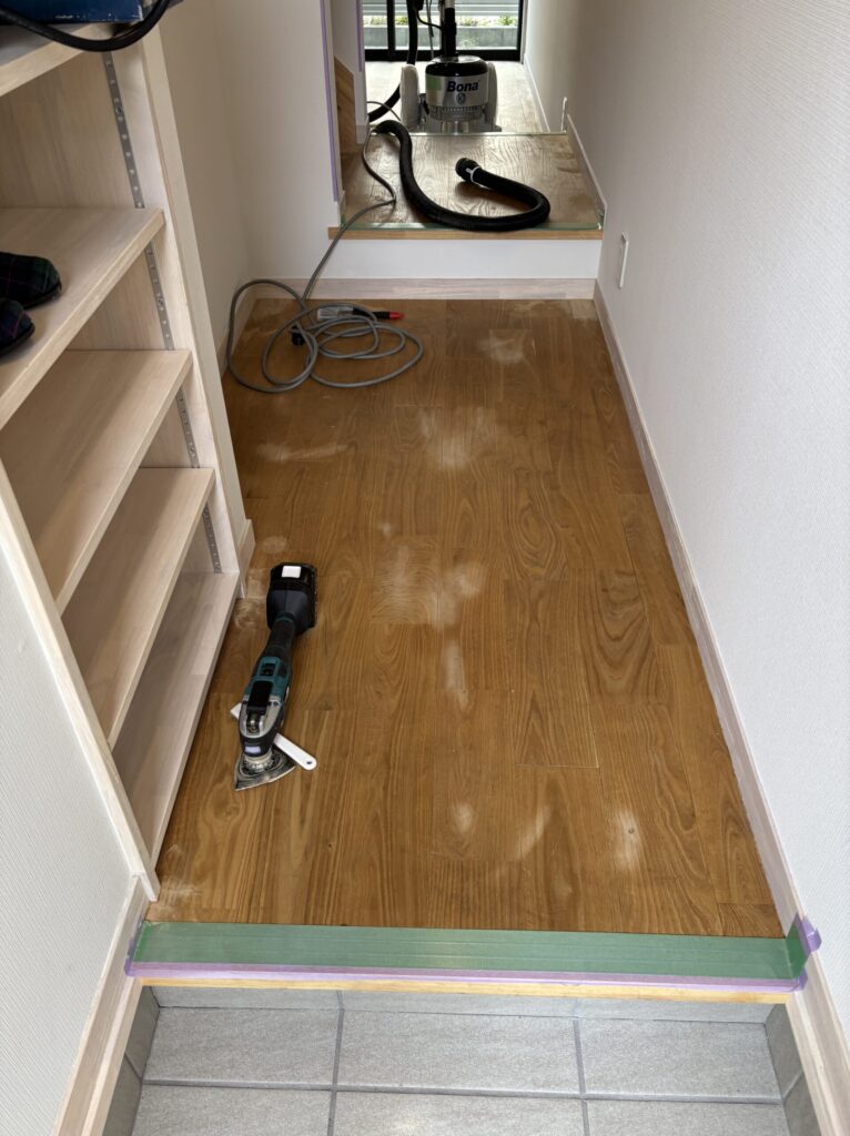 オーナー様ご自身で直そうと研磨した後